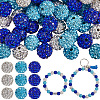150Pcs 3 Colors Pave Disco Ball Beads RB-SP0001-10B-1