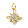 Brass Micro Pave Cubic Zirconia Charms ZIRC-F132-02G-1