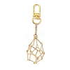 2Pcs 2 Styles Brass Bar Link Chains Pouch Stone Pendant Decorations HJEW-JM02034-01-3