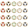 50Pcs 5 Colors Alloy Enamel Pendants ENAM-CJ0002-55-3