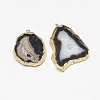 Natural Druzy Agate Slices Pendants G-Q494-65J-G-2