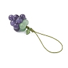 3Pcs Cat Eye Grape Pendant Decorations HJEW-TA00415-5