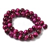 Natural Rose Tiger Eye Beads Strands G-G099-10mm-3-4