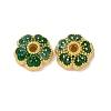 Alloy Enamel Bead Caps ENAM-D027-01A-04G-1