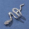 Alloy Snake Cuff Earrings EJEW-FS0001-10-4