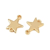 Brass Star Connector Charms KK-B137-09G-2