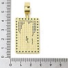 Brass Micro Pave Cubic Zirconia Pendants with Enamel KK-H458-04G-05-3