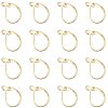 Brass Leverback Earring Findings KK-PH0026-22G-RS-2