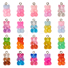  40Pcs 20 Colors Gradient Color Resin Pendants RESI-TA0001-87-3