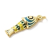 Brass Enamel Pendants KK-H529-51G-02-2