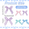 40Pcs 4 Colors Bowknot Polyester Ornament Accessories DIY-SP0004-80-2