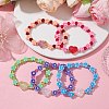 Handmade Flower Polymer Clay Stretch Bracelets BJEW-JB09825-6