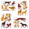 4Pcs 4 Styles PET Hollow Out Drawing Painting Stencils DIY-WH0394-0133-1