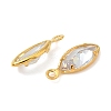 Brass Micro Pave Cubic Zirconia Charms KK-S336-01G-B-2