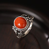 Oval Natural Agate Finger Rings FS-WGC21A7-01-1