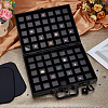 70-Slot Rectangle Aluminium Alloy Covered with Velvet Jewelry Organizer Handled Display Cases CON-WH0089-193A-4