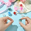 DIY Round Iridescent Transparent Resin & Frosted Acrylic Beads Jewelry Making Findings Kits DIY-YW0009-40-5