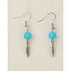 Fashion Leather Dangle Earrings EJEW-JE00251-2