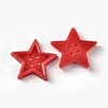 4-Hole Star Acrylic Sewing Buttons for Costume Design BUTT-E118-01-2