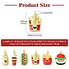 6Pcs 6 Styles Food Brass Pendants KK-CJ0003-63-2