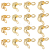 240Pcs 4 Styles Brass Bead Tips KK-SC0007-37-1