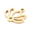 304 Stainless Steel Flower Lotus Charms STAS-Z054-02G-2