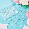 64Pcs Gradient Color Transparent Glass Beads GLAA-TA0003-48A-6
