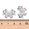 Brass Micro Pave Colorful Cubic Zirconia Connector Charms CU-CBA908F-04P-05-3