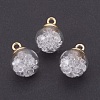 Transparent Glass Bottle Pendants LS-GLAA-L018-14-1