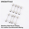 Unicraftale 8Pcs 201 Stainless Steel Screw Clasps STAS-UN0048-20-4