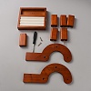 Pine Wood T-Bar Bracelet Display Tower Stands BDIS-WH0003-35-2