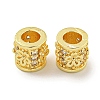 Rack Plating Brass Micro Pave Clear Cubic Zirconia European Beads KK-L215-300G-1