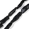 Raw Rough Natural Black Tourmaline Beads Strands G-B125-E01-01-1