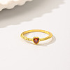 Sweet Romantic Heart Ring with Copper and Zircon MC9618-2-1