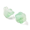 Transparent Glass Beads Caps GLAA-B028-01G-2