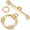 Beebeecraft 10Pcs Rack Plating Brass Toggle Clasps KK-BBC0013-29-1