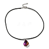 Waxed Cord Necklaces NJEW-P310-12P-01-2