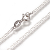 Anti-Tarnish Rhodium Plated 925 Sterling Silver Mariner Link Chain Necklaces STER-L059-11P-1