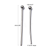 Tarnish Resistant 304 Stainless Steel Ball Head pins STAS-M010-25mm-01-5