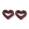 Heart Shape Polymer Clay Rhinestone Beads CLAY-NH0001-09A-03-1