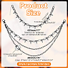 Punk Exaggerated Alloy Cable Necklaces & Aluminum & Iron Spike Rivet Tassel Chains Belt Jewelry Sets SJEW-AR0001-02-2