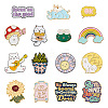 Yilisi 15Pcs 15 Style Word Enamel Pins JEWB-YS0001-09-1