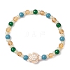 Synthetic Turquoise Beads Stretch Bracelets BJEW-JB11513-01-2