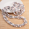 Natural Pearl Nuggets Beaded Necklace NJEW-P126-B-01B-01-3