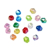Bicone AB Color Plated Eco-Friendly Transparent Acrylic Beads TACR-CJ0001-12-5
