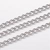 Tarnish Resistant 304 Stainless Steel Curb Chains CHS-K004-11P-0.6mm-1