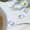 1Set Cartoon Alloy Adjustable Cuff Rings Sets RJEW-LP0005-01-1