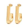 304 Stainless Steel Trapezoid Stud Earrings EJEW-P324-13G-4