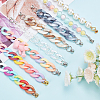 Opaque Acrylic Curb Chain for DIY Keychains HJEW-CA0001-07-3