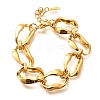 304 Stainless Steel Link Chain Bracelets for Women BJEW-R012-01G-2